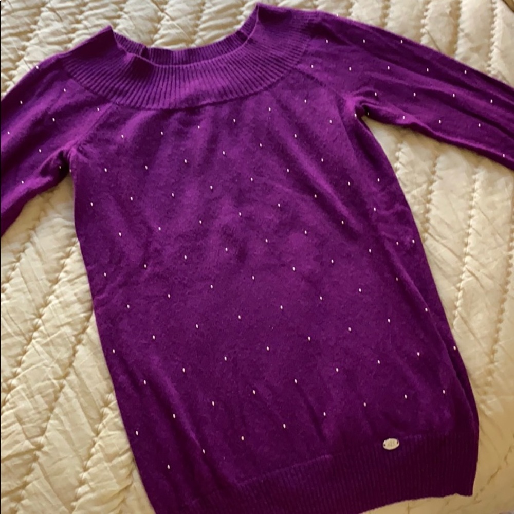 A/X Armani Exchange sweater w/gold ball studding